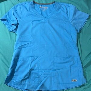 women’s size medium blue greys anatomy scrub top